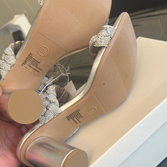 A New Day Silver Braided Heels - Picture 5 of 8